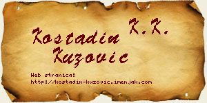 Kostadin Kuzović vizit kartica